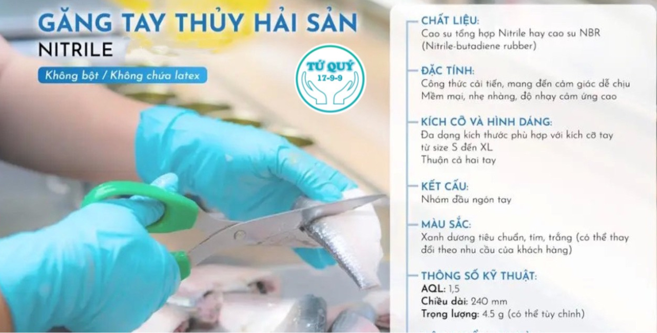 TIÊU CHÍ LỰA CHỌN GĂNG TAY CHO NGÀNH THỦY HẢI SẢN