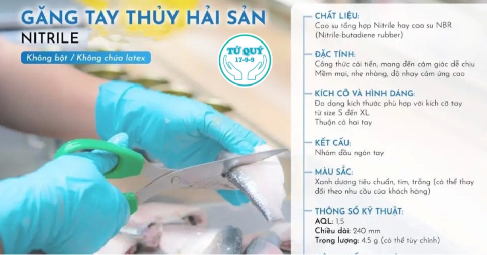 TIÊU CHÍ LỰA CHỌN GĂNG TAY CHO NGÀNH THỦY HẢI SẢN