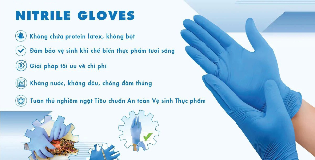 GĂNG TAY NITRILE CÓ AN TOÀN KHI DÙNG TRONG CHẾ BIẾN THỰC PHẨM?